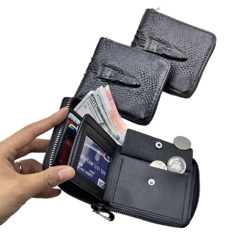 Men's Short Wallet Animal Pattern PU Moneybag Multi-Card Slot Coin Purse Pocket