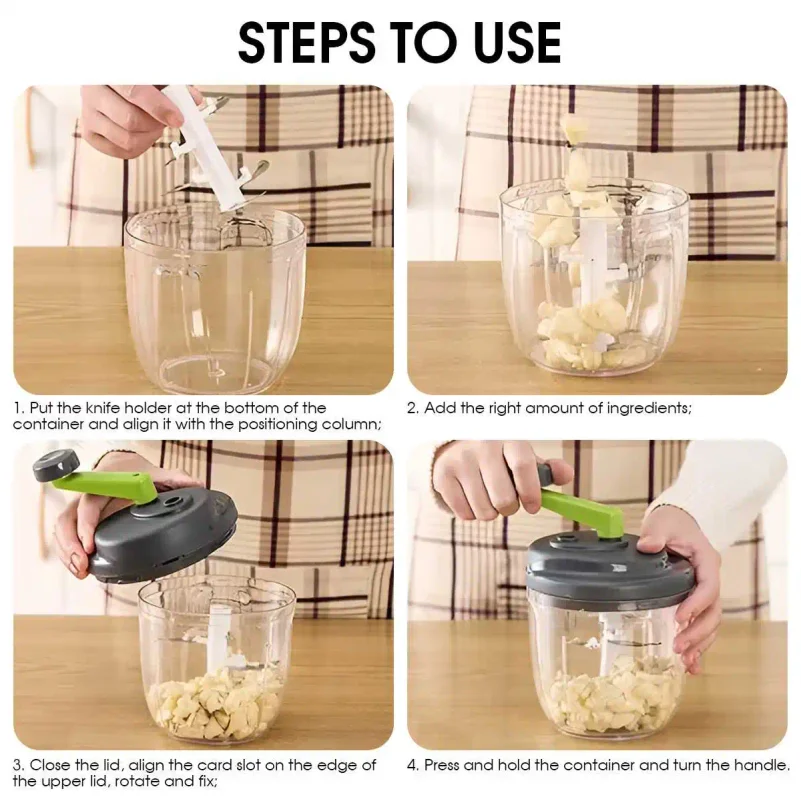 Hand Crank Garlic Pulverizer Manual Garlic Mashers Meat Grinder Food Vegetable Chopper Kitchen Gadgets