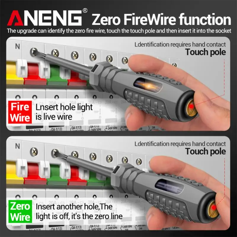 Digital Voltage Tester Pen AC Non-contact Induction Test Pencil Voltmeter Power Detector Electrical Screwdriver Indicator Meters