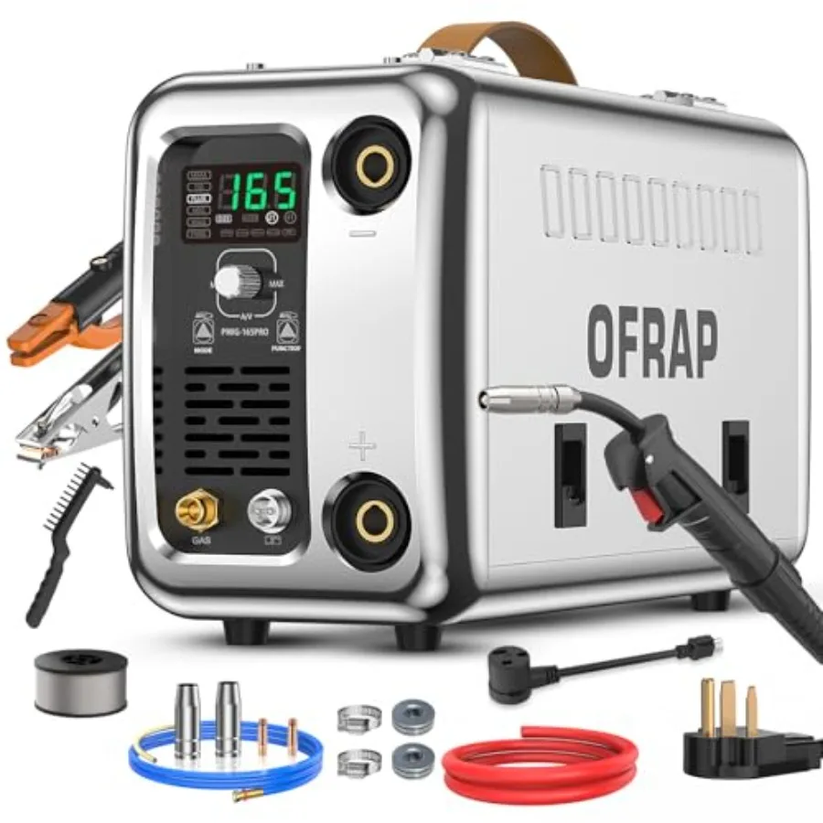 

Алюминиевый сварочный аппарат MIG, новейшая модель 2026 года, 110/220В, 165А, 6-в-1: Flux Core/Gas Mig/Mag/Stick/Lift Tig/Mig, многофункциональный для сварки алюминия