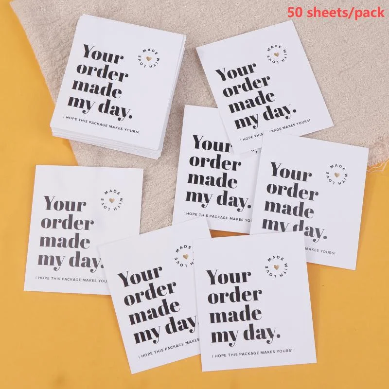 50 Pcs Thank You Cards For Small Business, Thank You Notes For Supporting My Small Business Cards.