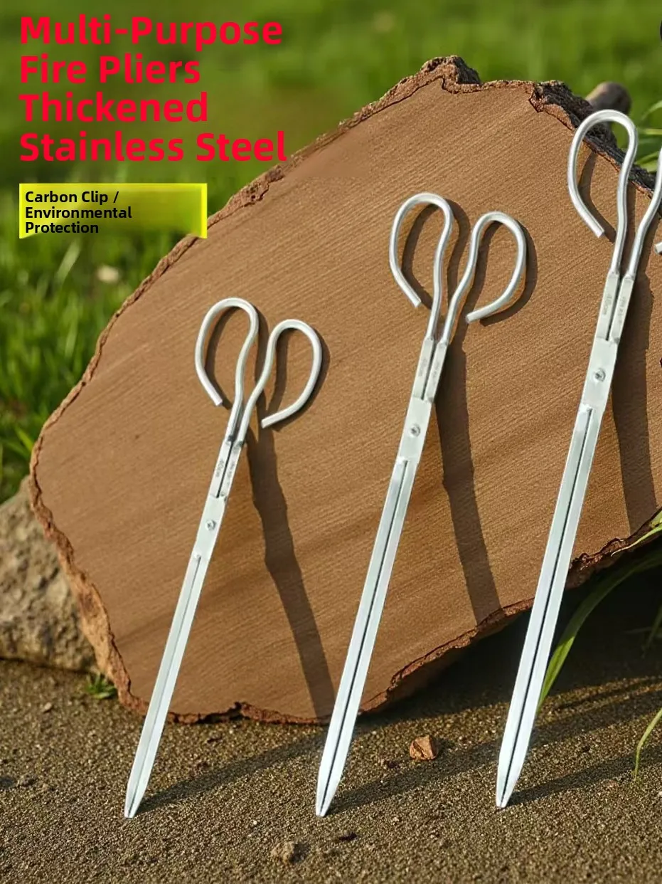 

Stainl Steel Thiened Kitchen Clamp Premium Quali Tra abber Fire Clamp Long Household Charcoal Removal Clamp