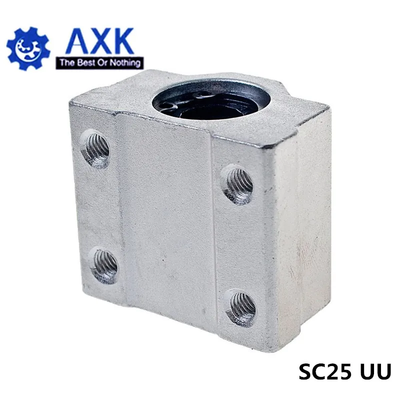 2pcs/lot SC25UU SCS25UU 25mm Linear Ball Bearing Block CNC Router with LM25UU Bush Pillow Block Linear Shaft CNC 3D printer part