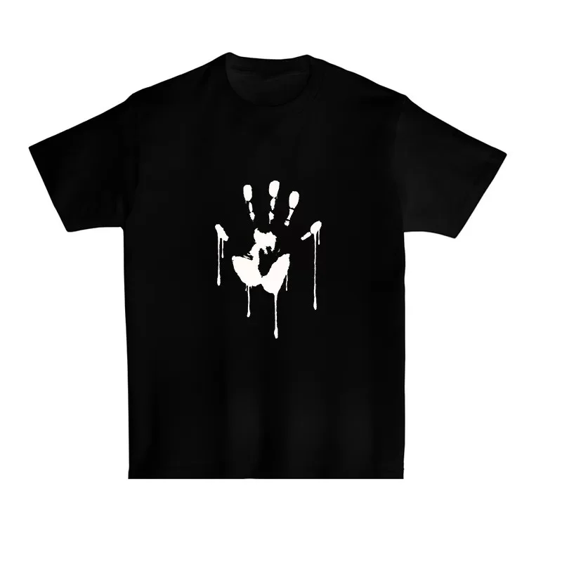 Death Stranding 2 on The Beach Handprint Graphic T-Shirt Cotton Men Women Streetwear Tee