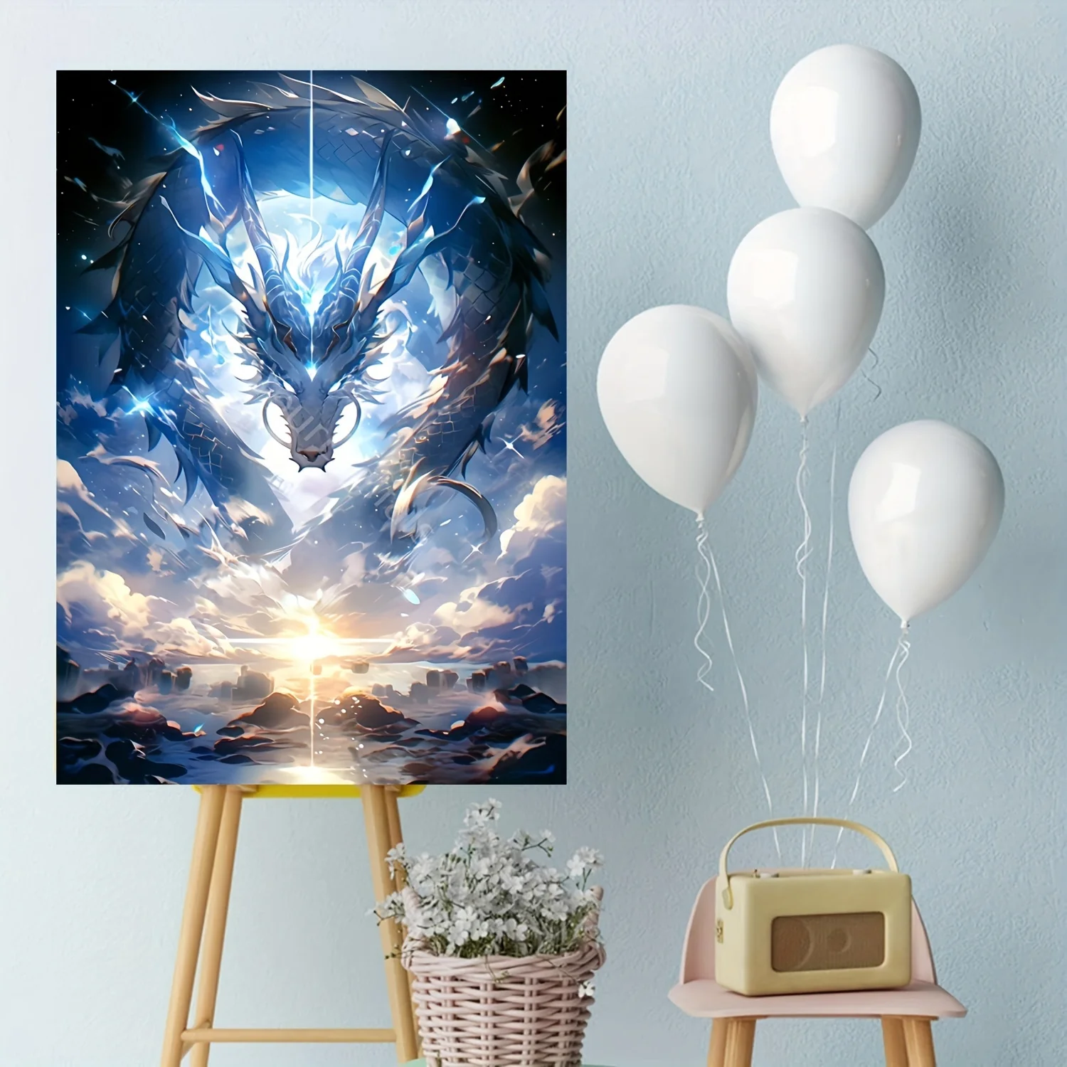 1000 pezzi puzzle drago, cartone senza cuciture per adulti spesso e durevole, 19,7x27,5 pollici, multicolore, rettangolare, portatile, b