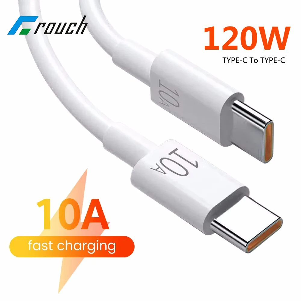 10A Type C To Type C Cable 120W Fast Charging USB Type C Cable for iphone 15 Pro Samsung Xiaomi Huawei Quick Charge Data Cord