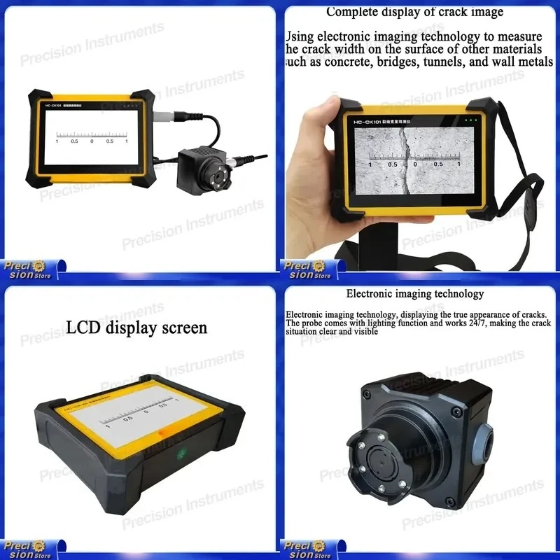 For Car Truck Motorcycle Crack Width Gauge 0.1mm Precision Concrete Wall Fracture Measuring Tool Auto Repair Diagnostic