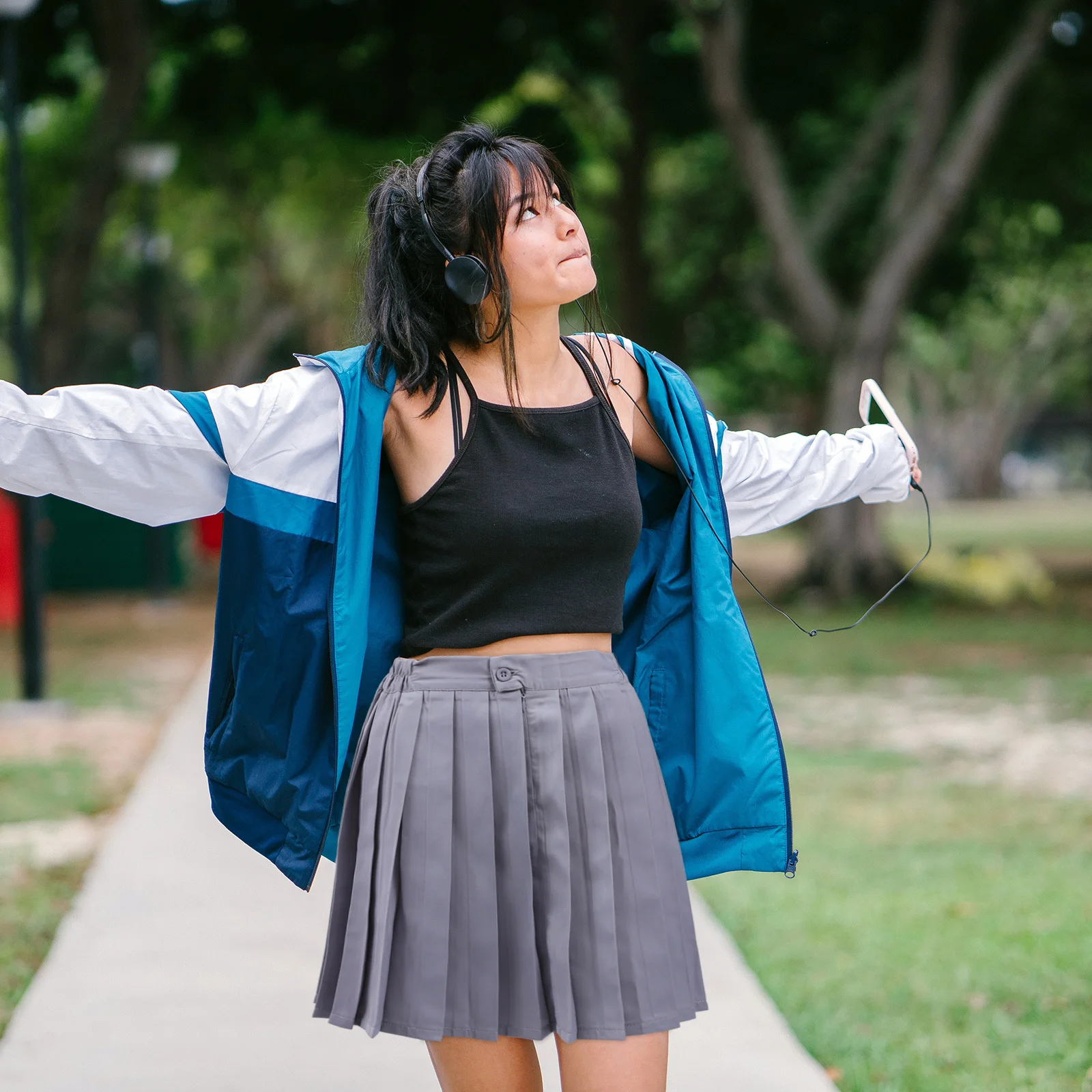 

Pleated Skirt Uniform Tennis School Dress Graduation Spandex Material Graduate Student