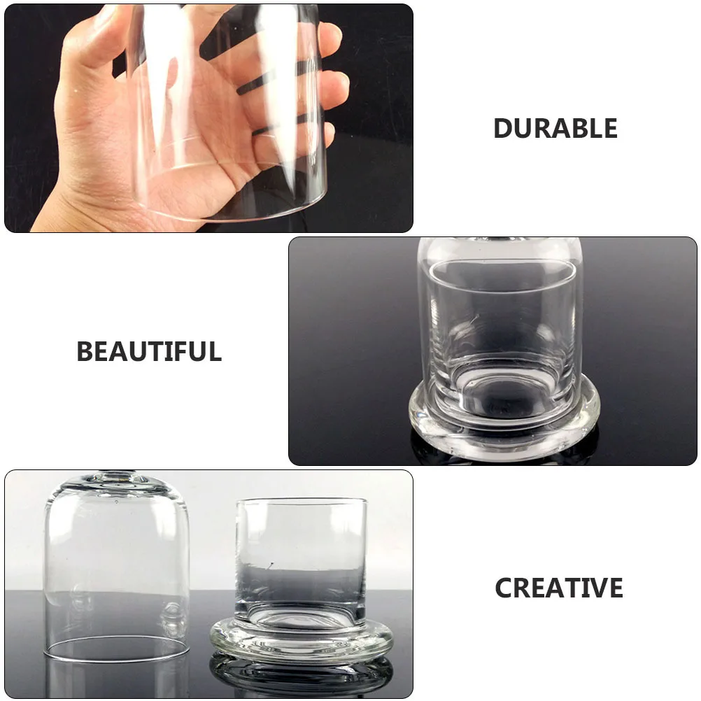 

1Set Transparent Glass Wax Cup Candleholder Romantic Wedding Candlestick Home Office Decoration Clear Cup Cylindrical