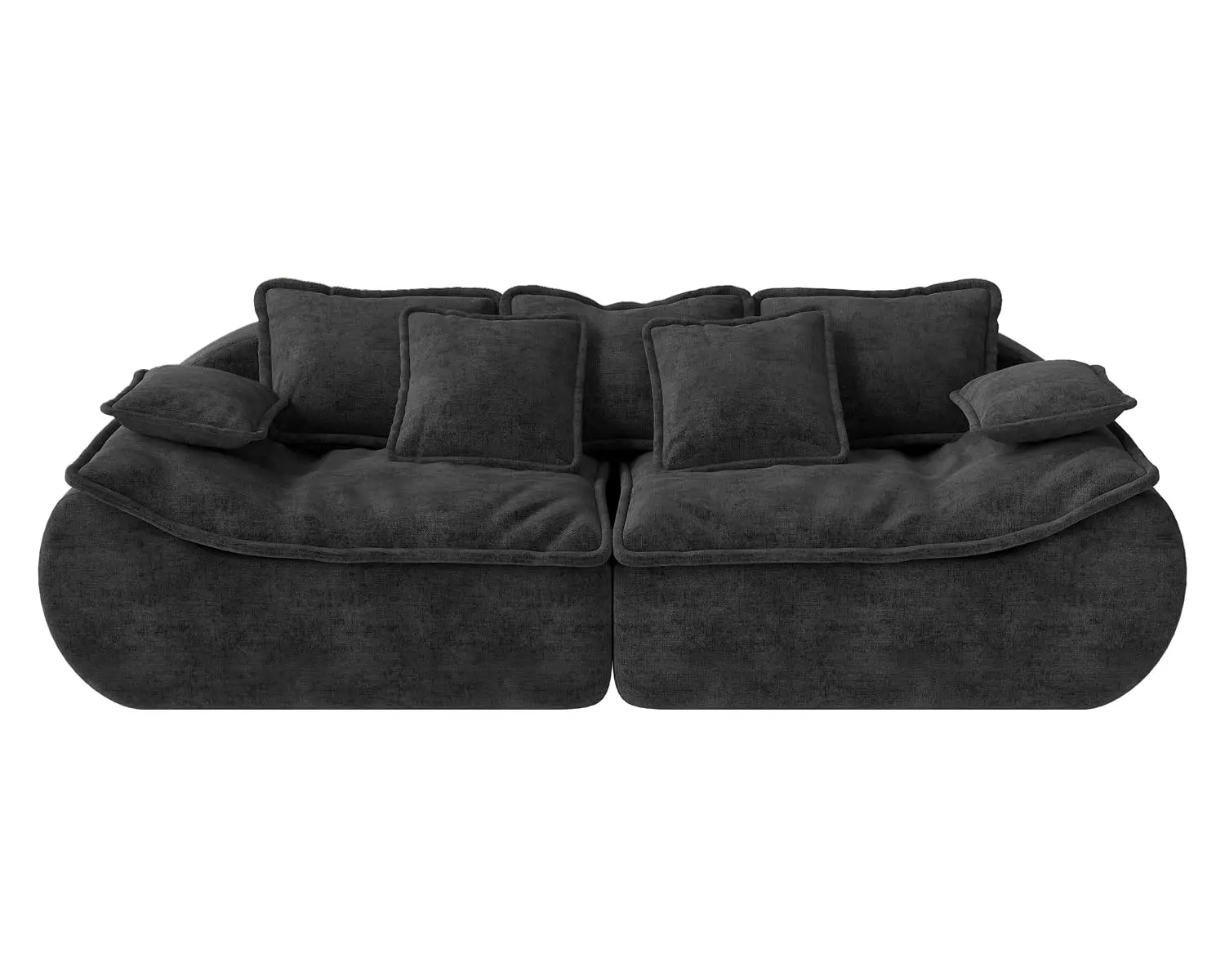 89'' Modular Sofa with Throw, Deep Seat Loveseat for Living Room & Office, Memory Foam 3-Seater for Apartment, Customized