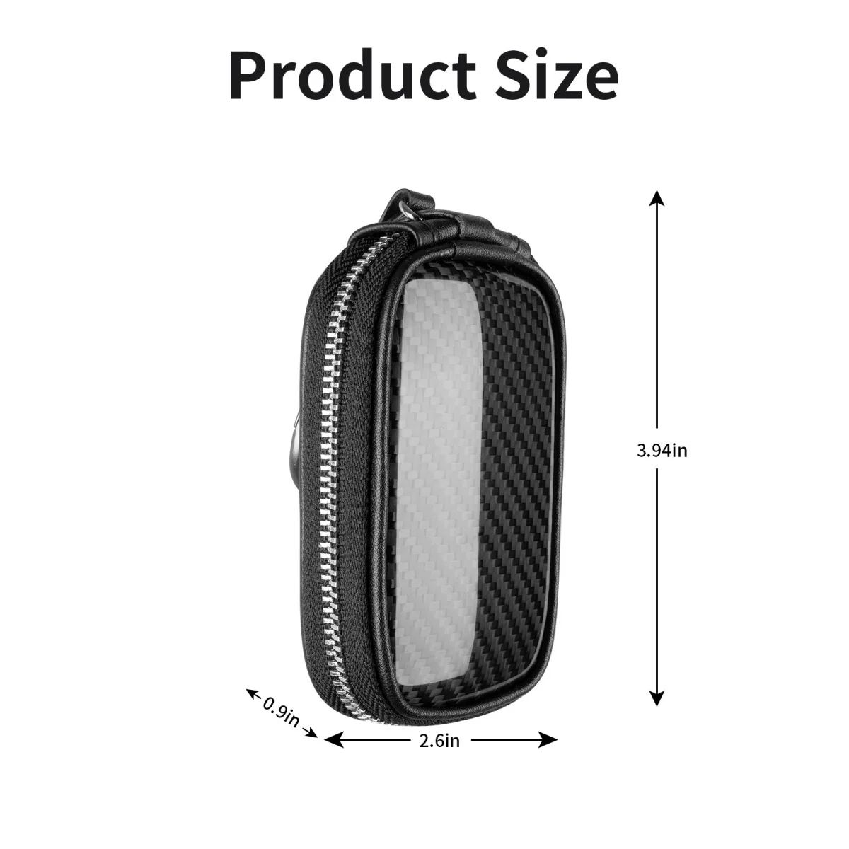T-carbon Carbon Fiber Car Key Wallet Universal Key Fob Bag Protect From EMF, RFID, Car RFID Signal Blocking Key Fob Protector