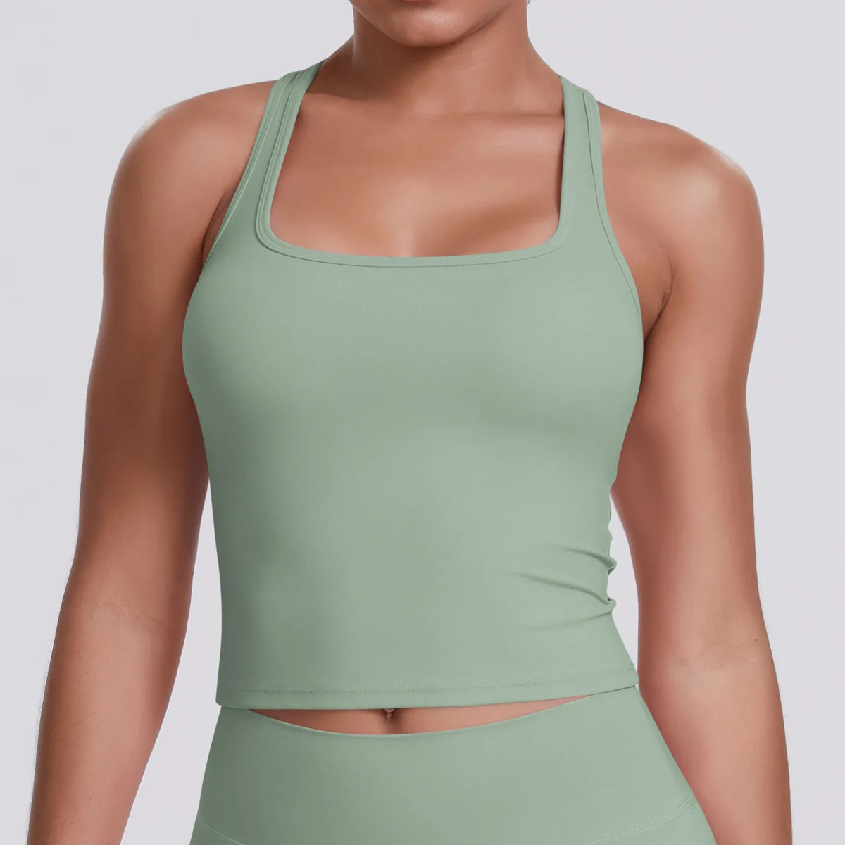 

Однотонный I-образный полированный жилет с красивой спинкой, женский облегающий быстросохнущий спортивный топ для бега, фитнеса, йоги