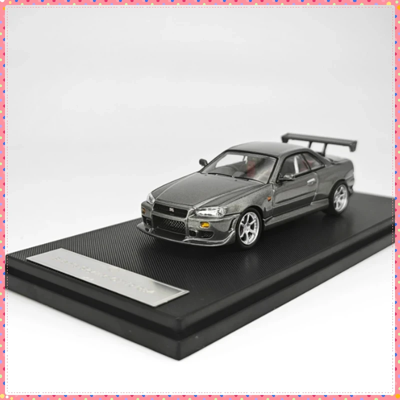 

KOD × GFCC масштаб 1/64 Skyline GT-R R34 C-West, коллекция моделей автомобилей из сплава, украшенный сувенир, подарок, хобби и игрушки