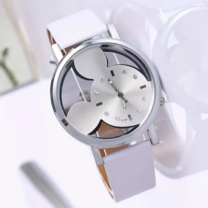 Cute Cartoon Watch for Kids and Girls - Fashionable and Simple Quartz Wristwatch with PU Leather Strap - Perfect Gift Idea