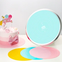 Round Pastry Turntable Silicone  Dough Rolling Mat Non-stick Baking Kneading Pad Kitchen Non-slip Noodles Dumpling Cooking Tools