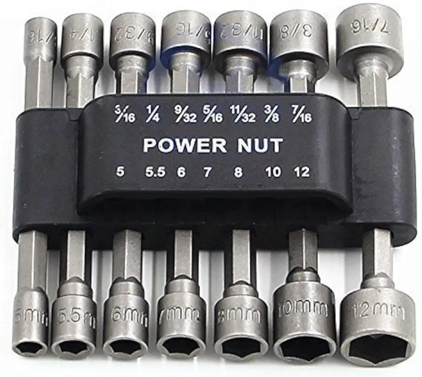 

14-Piece Metric Hex Socket Drill Bit Set, 1/4" Shank for Power Drills, Auto Repair & Woodworking