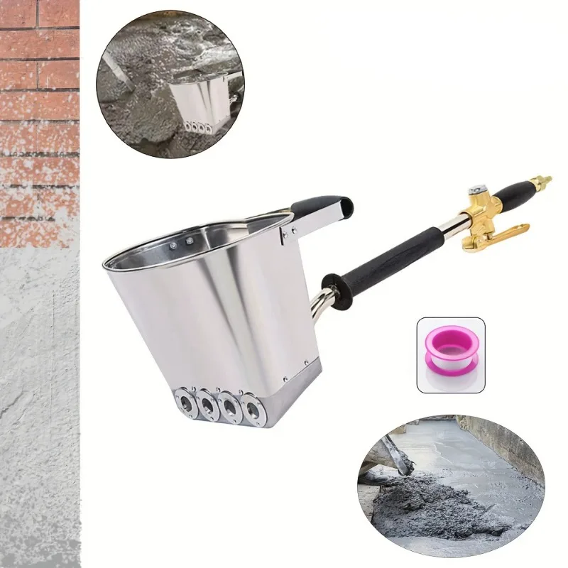 Pneumatic Handheld Sprayer for Real Stone Paint Mortar Putty Wall Plastering Spraying Large Caliber High Efficiency Home ToolKit
