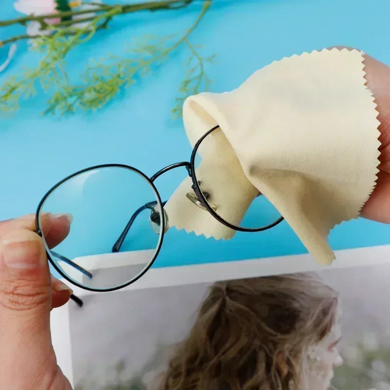 ผ้าทำความสะอาดไมโครไฟเบอร์ผ้าชามัวร์น้ำยาล้างแว่นตาสำหรับเช็ดทำความสะอาดหน้าจอโทรศัพท์