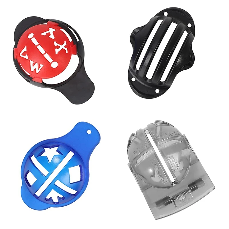 A64T for Golf Ball for Marker Alignment Tool Kit, 10 Markers 3 Pens, Triple Track Plastic for Golf Ball Marking Stencil, Red