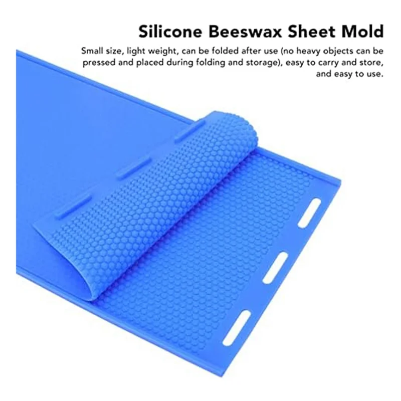 

AC23-2Pcs Beeswax Sheets Set DIY Mold,Soft Press, Easy To Use Mould Tools And Beekeeping Embosser Machine