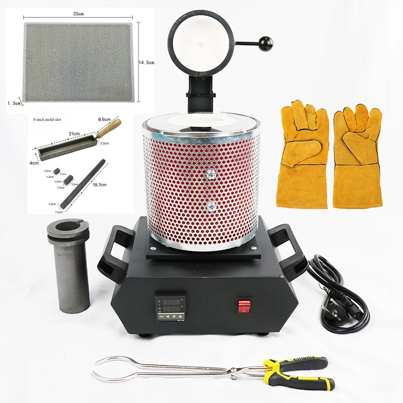 

3Kg Portable Gold/Silver Melting Furnace - High-Temp Crucible Kit for Aluminum & Precious Metals Wholesale Pricing