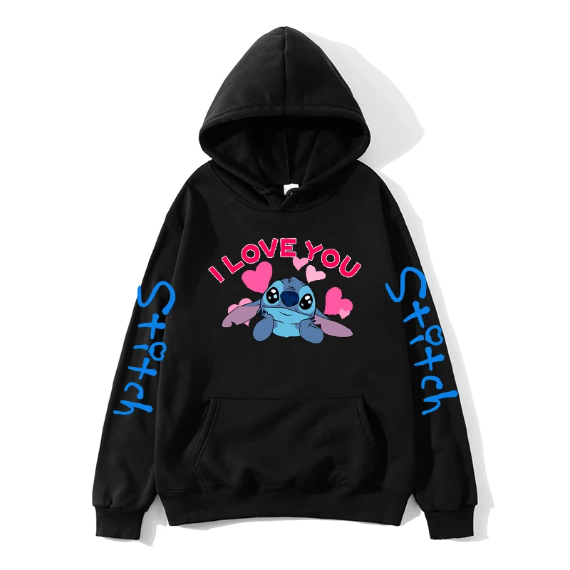 Disney Stitch Hoodie para homens e mulheres, Harajuku Streetwear, moletons para crianças, meninos e meninas, anos 90 Y2K