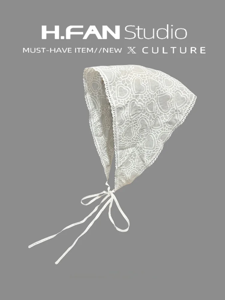 White Wheat Ear Headscarf Hat Women's Spring Summer Travel Photography Decoration  Hairband Sweet Cute Ins Style