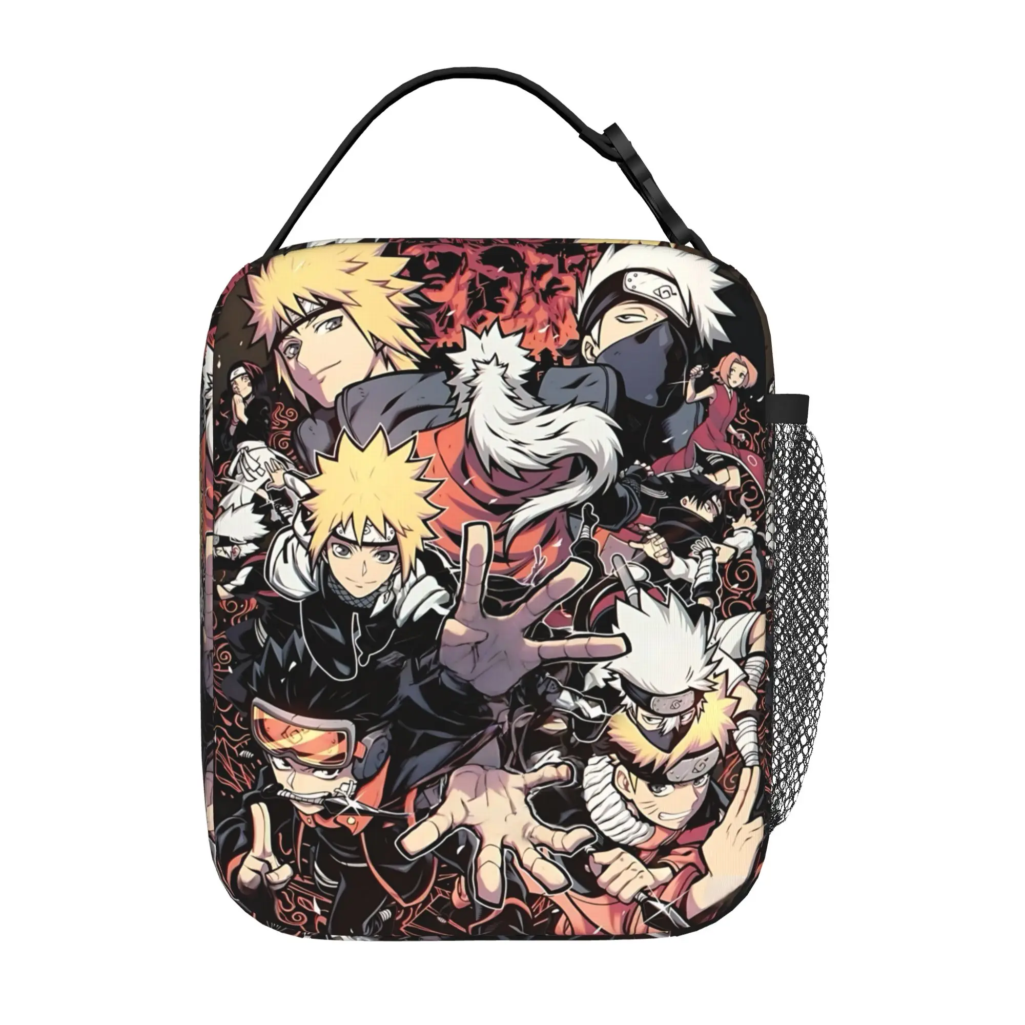Naruto anime comic Insulated Lunch Bag Insulation Bento Pack Rice Bag  bolsa Student Bento Lunch Handbag Insulation