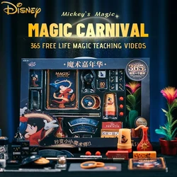 Trucos de magia de Disney Mickey Mouse 15 en 1, caja de regalo mágica de carnaval, accesorio mágico Simple, Kit de magia para principiantes, regalo de cumpleaños para niños