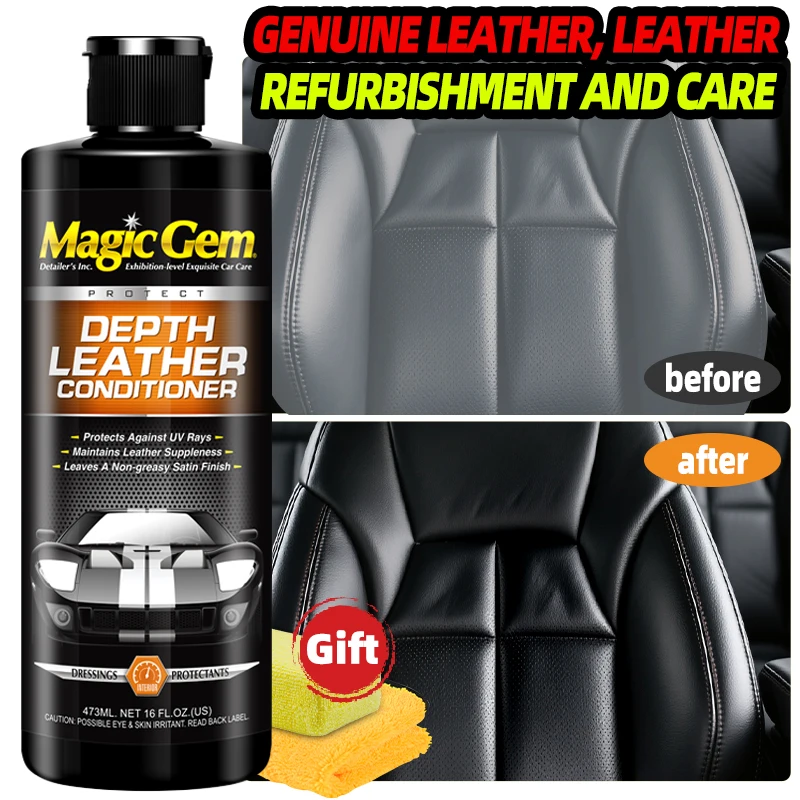 Magic Gem Auto Leather Seat Maintenance Oil Interior Polishing Repair Paste Restore Shine For Universal Vehicles
