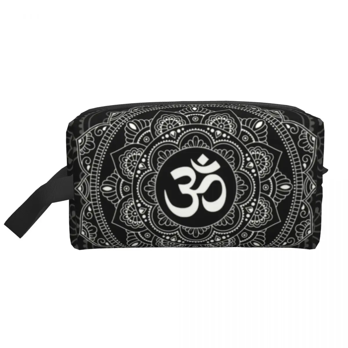 Custom Travel Om Mandala Toiletry Bag Fashion Buddhism Aum Yoga Meditation Cosmetic Makeup Organizer Beauty Storage Dopp Kit Box