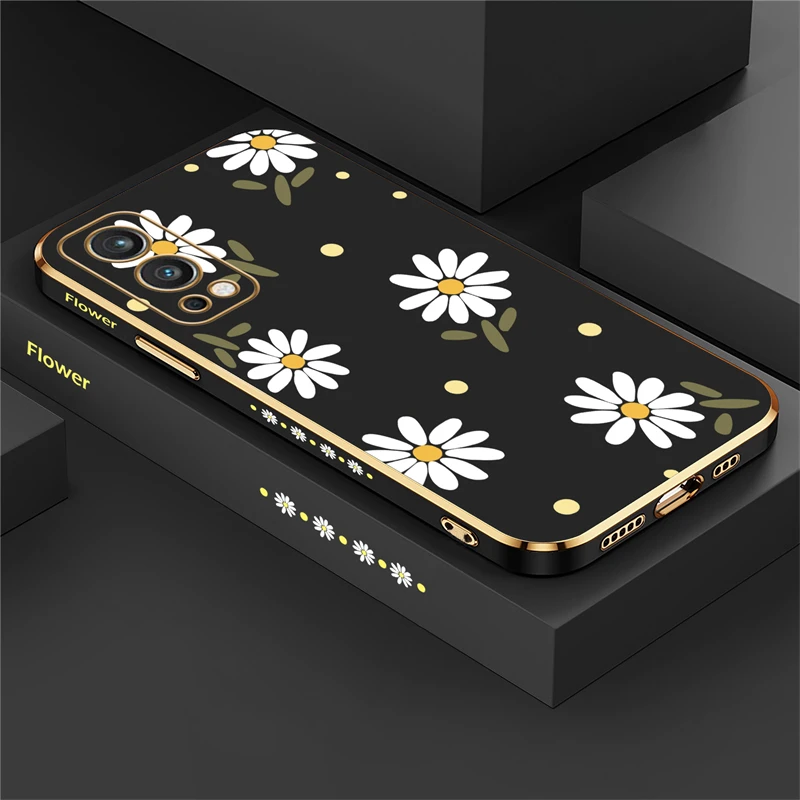 For Oneplus Nord 2 CE2 Lite Case Daisy Flower Silicone Phone Cover For OnePlus 9 Pro 9RT 9R 8 7 7T 8T Back Cases Coque