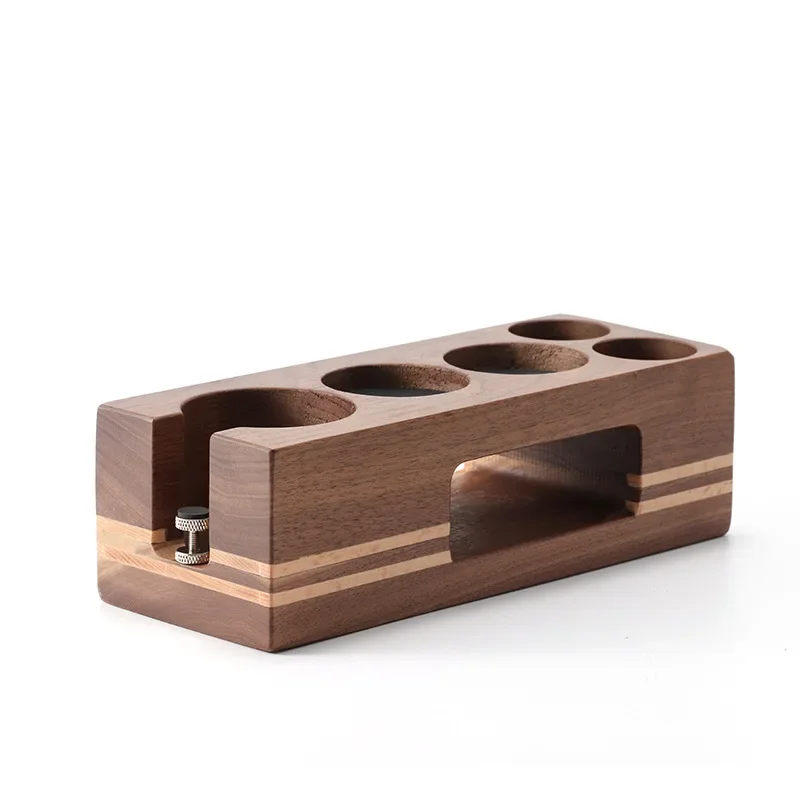 

Coffee Tamper Mat Station Stand Portafilter Holder Support Base Rack Walnut Wood for 51MM 54MM 58MM Espresso Accessories Barista