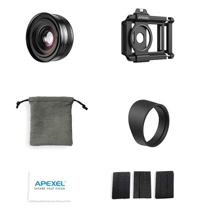 

APEXEL ZM100 10-20X Zoom Macro Lens For Smartphones HD Micro Lens Kit Supports Macro Photography