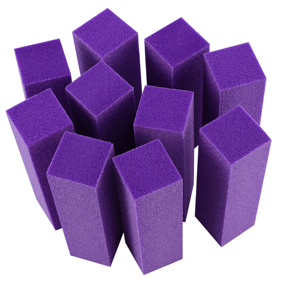 

10Pcs Nail Files Four Sided Sponge Buffer Block for Manicure Nail Art Shaping Filing Sanding Polish Tools Pedicure Kit Women