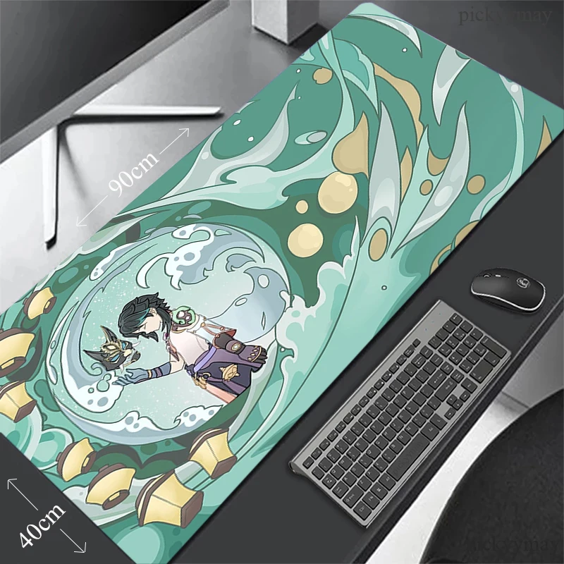 

Genshin Impact Mouse Pad 40x90cm Gamer Desk Mat Big Gaming Mousepad XXL Mouse Mat Large Keyboard Mat Desk Pad Computer Mousepads