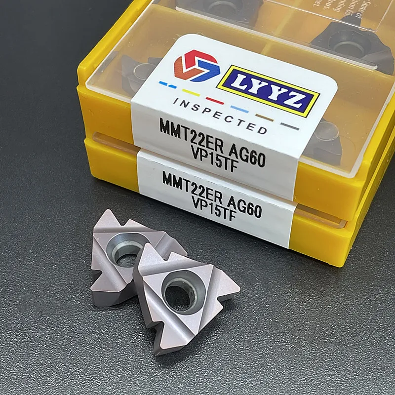 10PCS MMT22ER AG60 VP15TF/US735 MMT22IR AG60 VP15TF/US735คาร์ไบด์หมุนเครื่องมือเครื่องกลึง CNC เครื่องมือเกลียวใบมีด