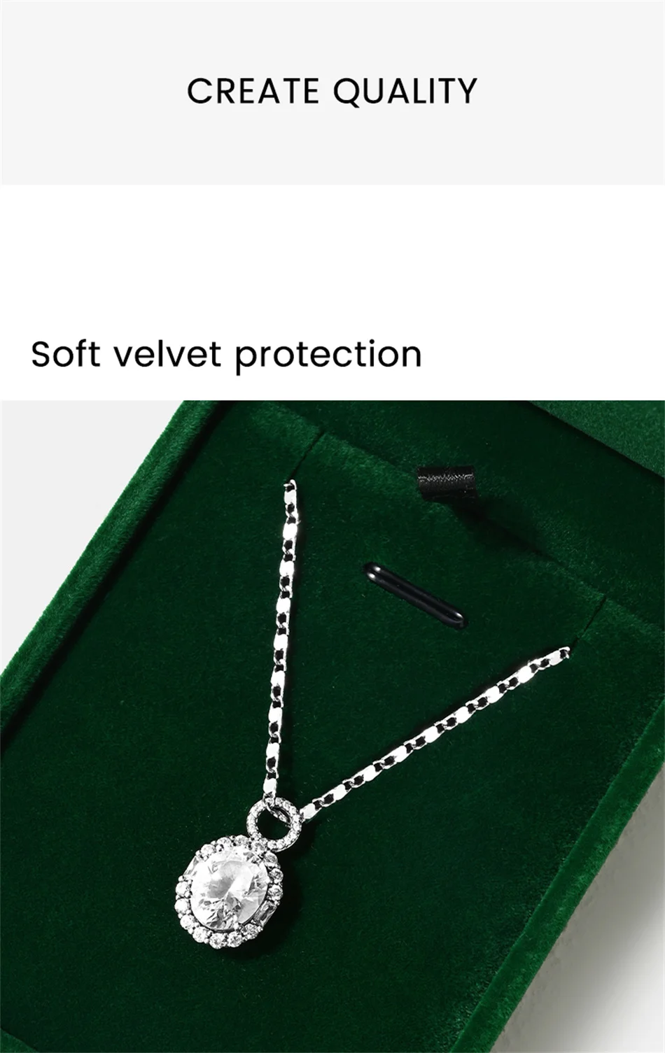 Oirlv Samt-Ringbox, Edelstein-Grün, Schmuckbox-Set, Hochwertige Verpackungsbox für Ringe, Ohrringe, Halsketten, Armbänder, Anpassbar – Detail 5
