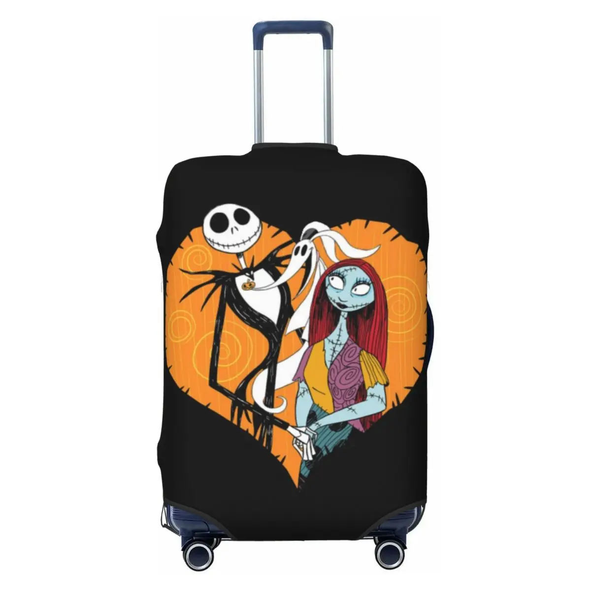 

Jack Skellington Heart Gift Luggage Cover The Nightmare Before Christmas Travel Suitcase Protective Covers Fits 18-32 Inch