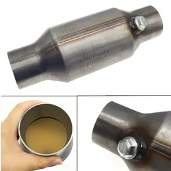 2.5inch 400 Hole Universal Catalytic Converter Car High Flow converter Stainless Steel Weld-On Catalytic Converter Exhaust