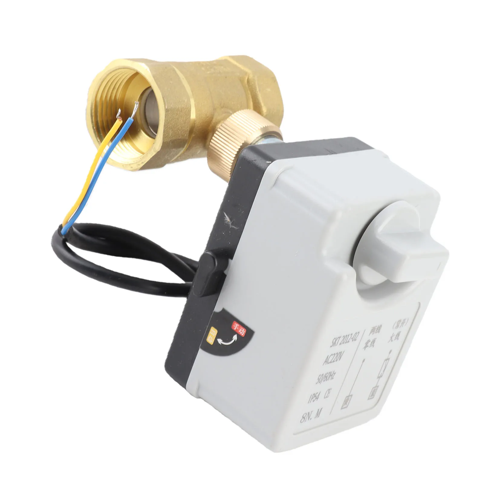 Motorized Ball Valve Electrical 2 Way Normally Open Manual Automatic Integrated DN25 AC220V