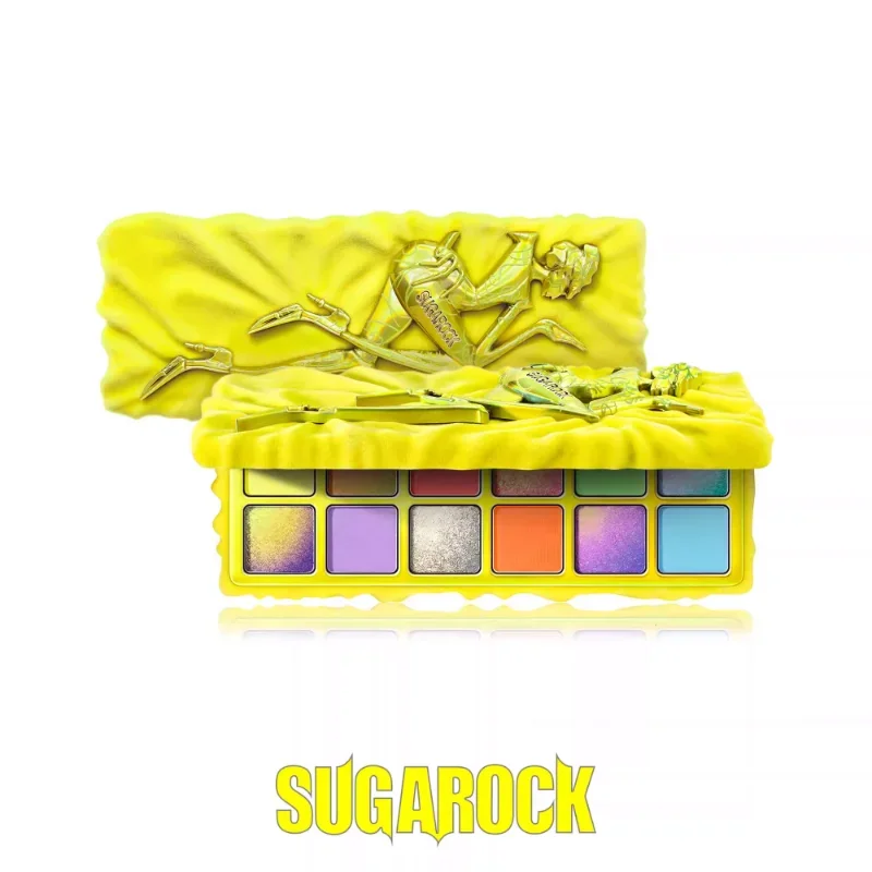 Sugar ock 12-Farben-Lidschatten-Palette schimmern matt Lidschatten Perl glanz Glitter langlebige wasserdichte Gesichts-Make-up-Kosmetik