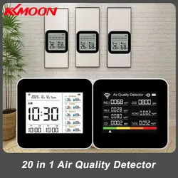 20 in 1 Tuya WIFI Air Quality Detector CO/CO2/TVOC/HCHO/PM2.5/PM1.0/PM10/Temp/Humidity/Time/Date/Alarm with 3/5pcs Sub-sensors