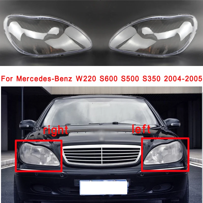 

For Mercedes-Benz W220 S600 S500 S320 S350 S280 1998-2005 Car Headlight Headlamp Clear Lens Auto Shell Cover