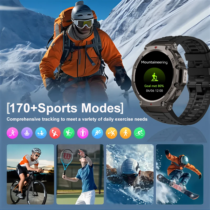 2025 For HUAWEI NEW outdoor Smart Watch 1.43'' AMOLED Display Outdoor Compass Built-in AGPS Bluetooth Call SPORT SWIM Smartwatch