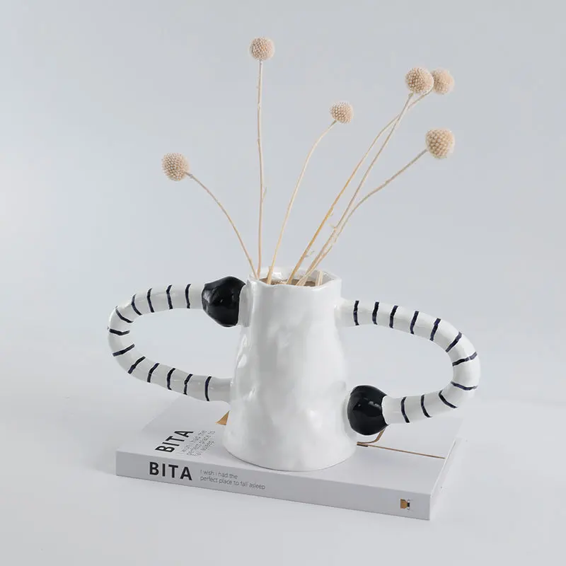 

Ваза из смолы, абстрактная ваза для цветов полос, смола, цветочная композиция ручной работы, аксессуары, аксессуары для украшения дома