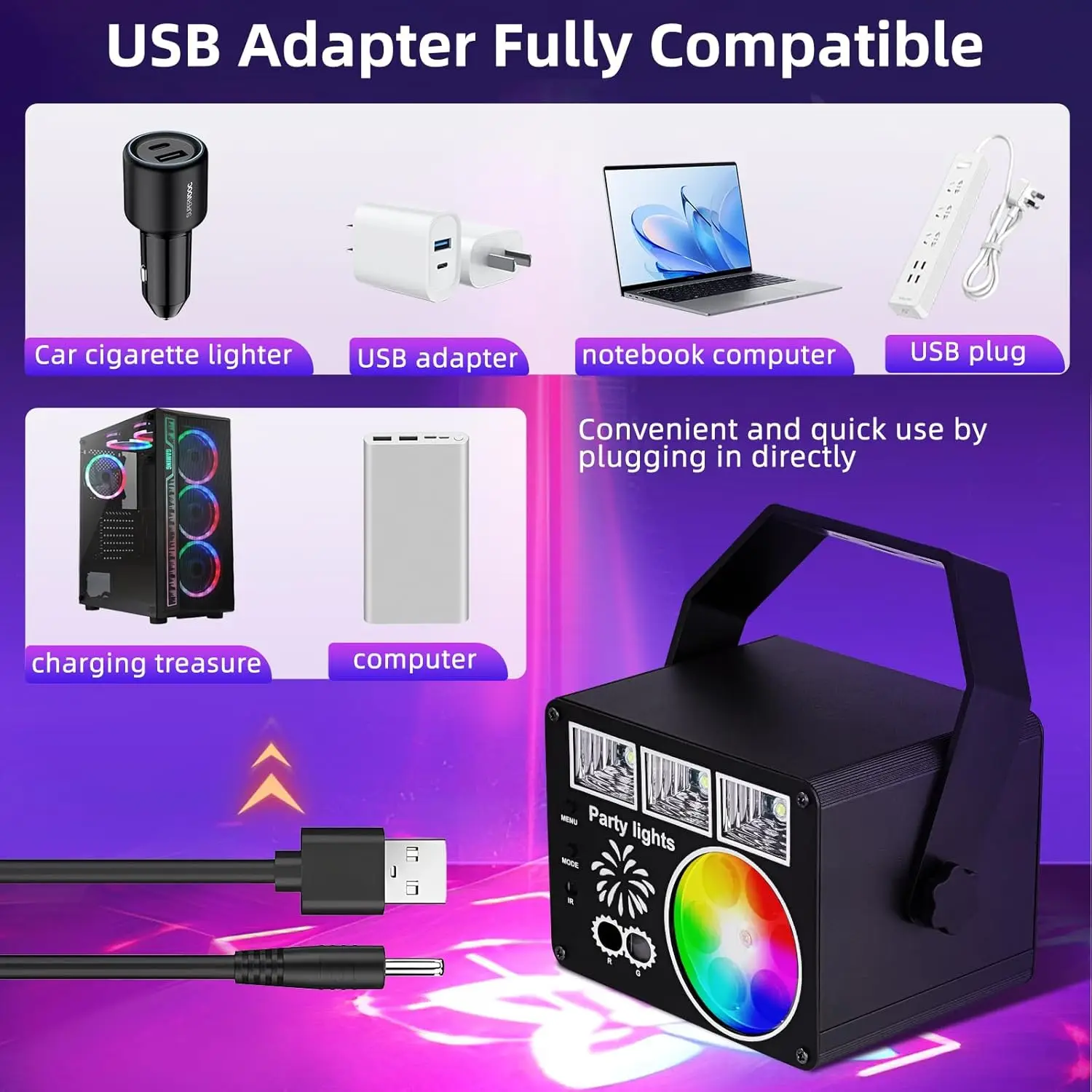 New 3 in 1 RGBW 48 Patterns Strobe Effect High Brightness LED Projector Laser Lamp for Stage Floor Party Disco Stage Light