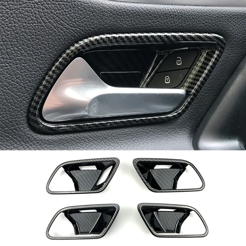 

Car inner door bowl decoration sticker Carbon Fiber Pattern For Mercedes-Benz A-Class CLA W177 C118 Auto Accessories