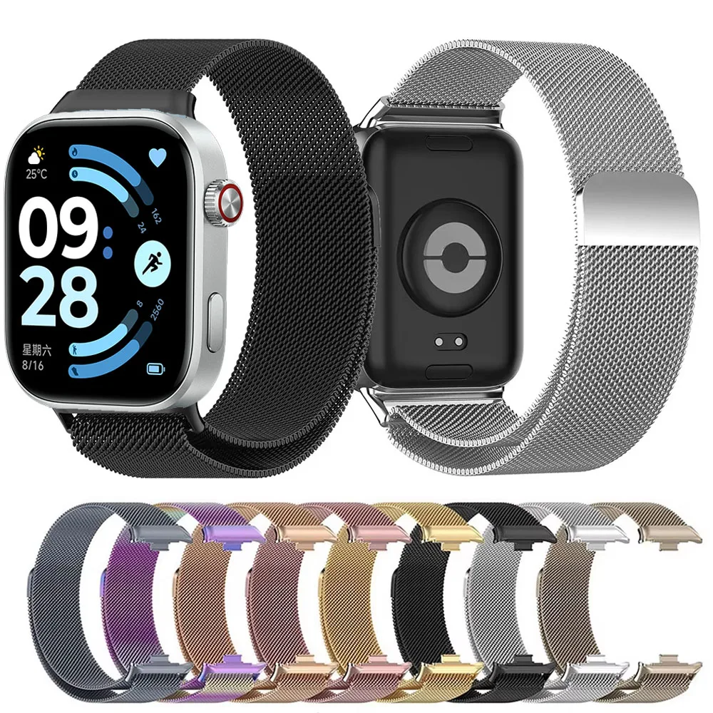 Edelstahlarmband für Redmi Watch 6 Milanese Loop Band für Xiaomi Mi Band 8 Pro/9 Pro/Redmi Watch 5 4 Armband Armband