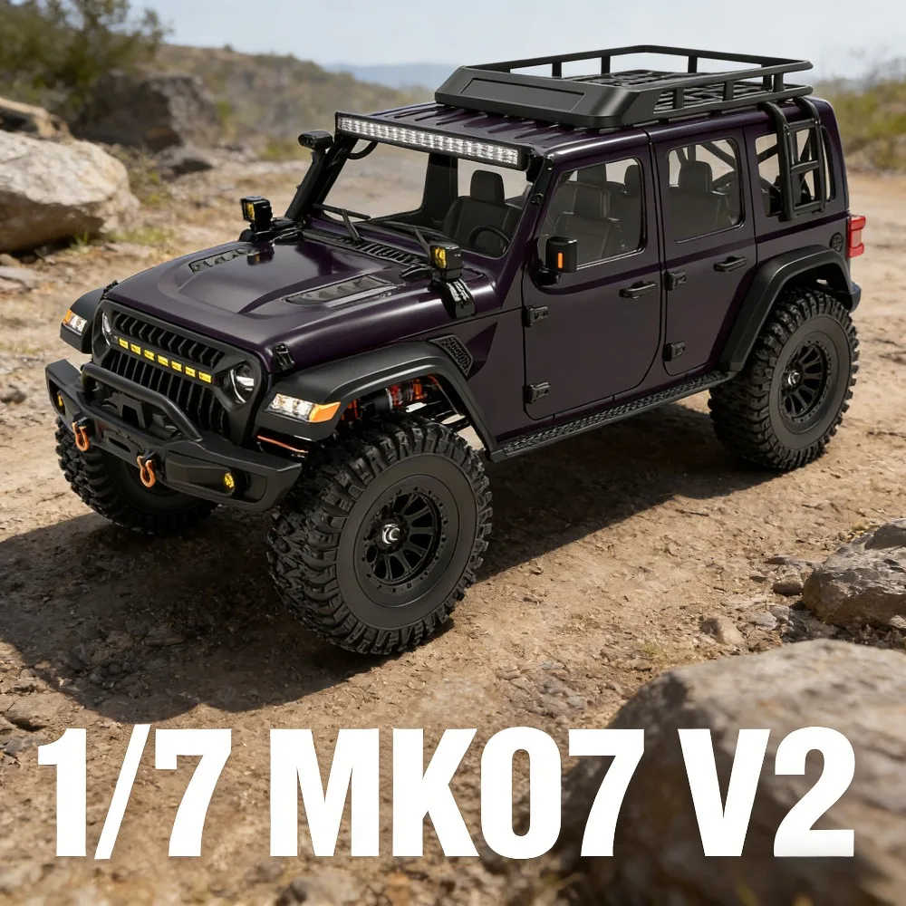 

RLAARLO Croboll MK07 V2 Brushed 1/7 RC Electric Remote Control Model Car Rock Crawler 4WD RTR Adult Children's Toys